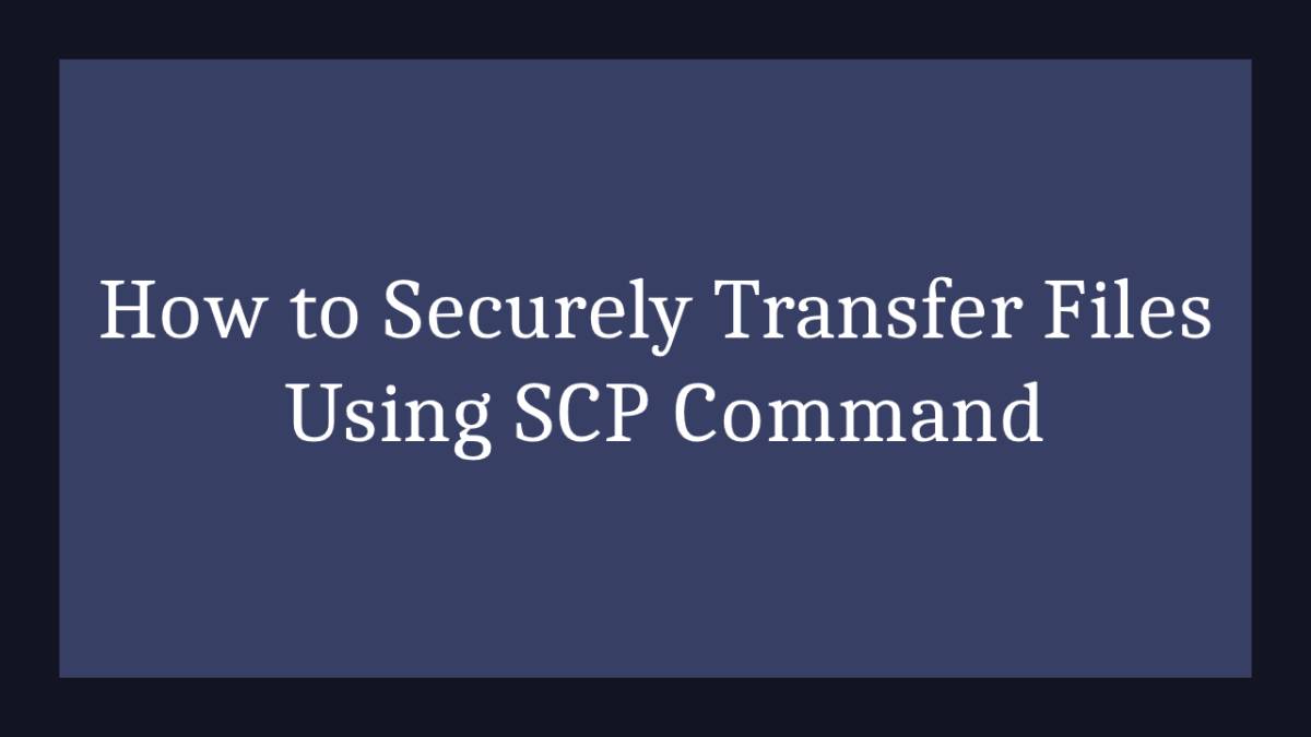 How to use scp command in Linux operating system