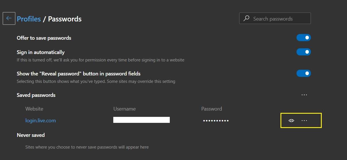 View a Saved Passwords in Microsoft Edge Browser - Linux Tutorial Hub