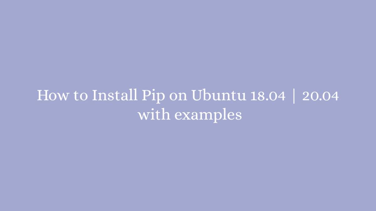 how-to-install-pip-on-ubuntu-18-04-20-04-with-examples-linux