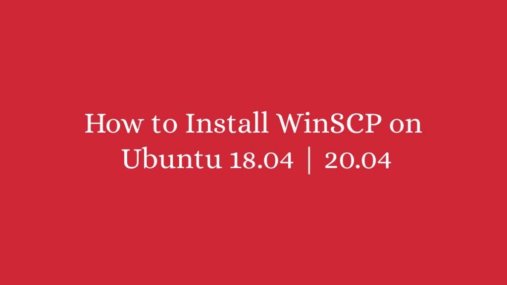 Winscp установить на ubuntu