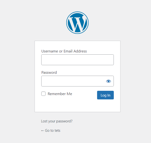 Install WordPress on Windows 10 WSL- login wordpress