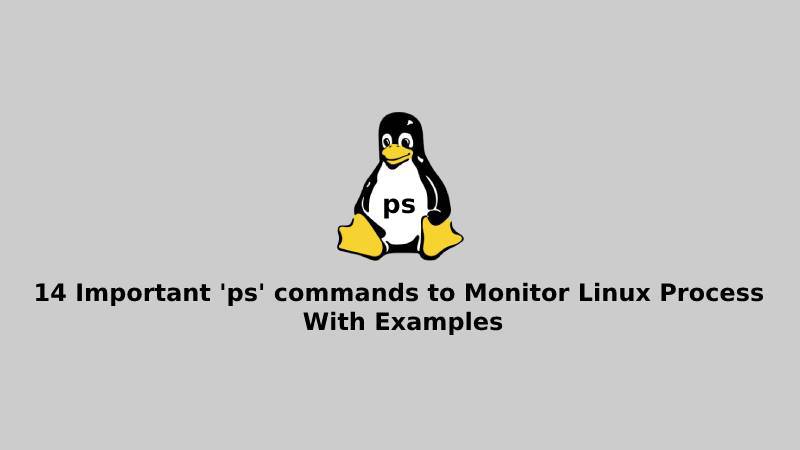 14 Important 'ps' commands to Monitor Linux Process With Examples